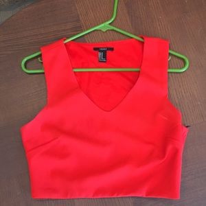 Red crop top